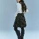 Chen Shiwu 24 autumn and winter retro plaid A-line mid-skirt niche design woolen small high waist umbrella