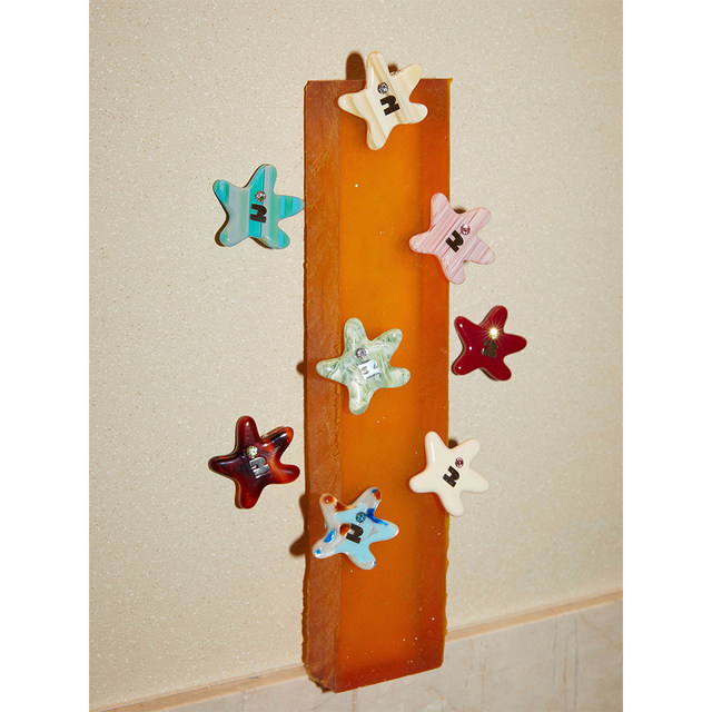 Tagi.<Tapi Star> Colorful bangs clip multi-color starfish headdress clip hair clip cute hair card