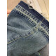 Fat mm large size women's cartoon jeans women's design feel embroidered pants fried street wild pants thin leg pants