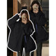 300Jin [Jin equals 0.5 kg] Large size fat mm American retro cotton thickened cotton suit for women's spring new workwear park overcoming the trend of jacket