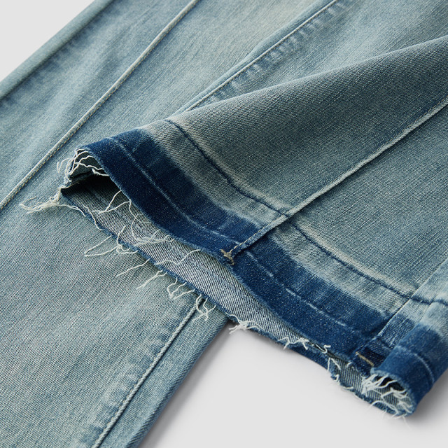 [Same style in the mall] Semir jeans for women with frilled cropped pants on the street 2025 summer new bell-bottom pants to make you look slim M