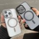 Transparent magnetic suction applicable iphone15promax Apple 14 mobile phone case 13 wireless 12 charging Magsafe fashion 11 anti -fall Pro protective cover MAX simple 15plus new high -level sense
