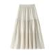Autumn and winter velvet cake skirt High waist 2024 mid -length new models and thin versatile pleated winter skirts
