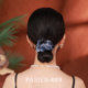 Bosiya ink-dyed large intestine hair band for women 2025 new style national style hair tie rubber band high ponytail flower hair accessory