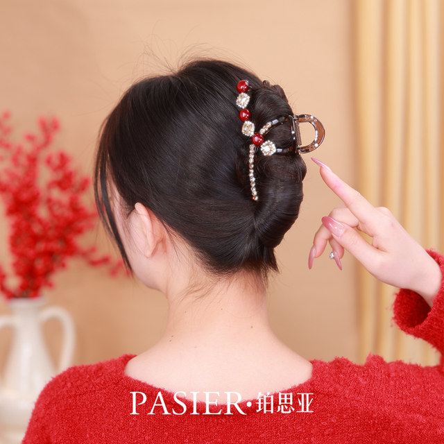 Bosia sugar cube hair clip for women with half-tied hair on the back of the head, small size grab clip new light luxury versatile bangs hair clip headdress