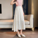 Awakening Paradise Spring High Waist Slim and Fresh Floral Dress Long Skirt Versatile Sweet Skirt Printed Umbrella Dress
