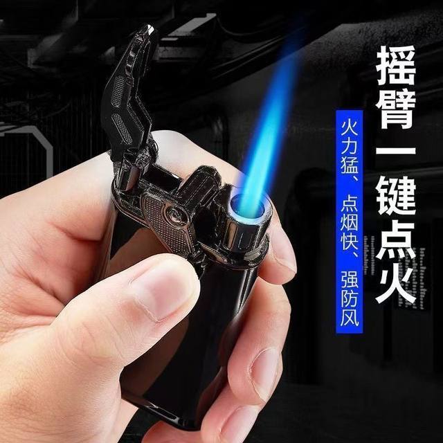 Metal iron shell rubber straight blue flame lighter household retail wholesale disposable windproof lighter inflatable