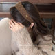Autumn and winter gold label wide-brimmed headband for women 2025 new high skull headband for washing face and pressing hair, fashionable and stylish hairpin hair accessory