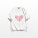 Summer white T -shirt loose tide brand women's thin cotton V -neck short -sleeved fat mm covered belly, hidden meat large size women's clothing
