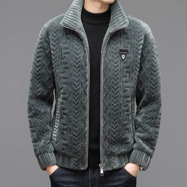 
Paul's official concave-convex lamb velvet fur coat men's stand-up collar short wool jacket winter thickened loose