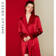 DPLAYSWEET light luxury satin plus velvet wedding zodiac year dressing gown silver fox velvet satin nightgown for women 2024 autumn and winter