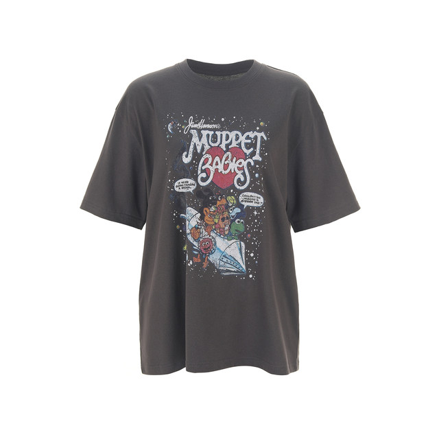 wana try pure cotton summer new short-sleeved women cartoon fun old graffiti T-shirt