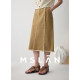MSLAN Summer 100% Cotton Spliced ​​Frozen Denim Skirt MFCM8301