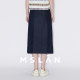 MSLAN Spring Commuter Workplace Skirt Skin-friendly Semi-Elastic Mid Skirt MFCE8209