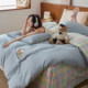 TeenieWeenie bear embroidered cotton four-piece set pure cotton quilt cover bed sheet 1.8m universal for all seasons