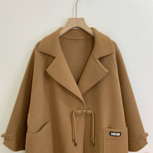 Mom's 2025 new autumn and winter double-sided wool jacket fashionable large-size top middle-aged and elderly women's temperament coat