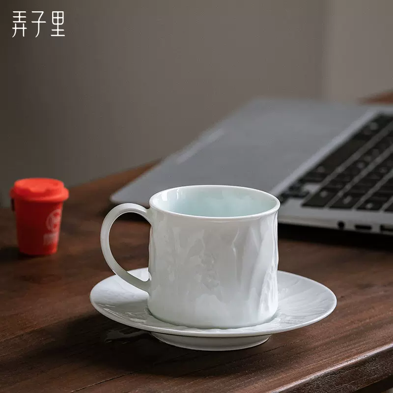 弄子里设计师款手工浮雕红茶奶茶杯马克杯碟咖啡杯 弄子里设计师款手工浮雕红茶奶茶杯马克杯碟咖啡杯
