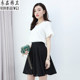 Summer new chiffon skirt A -line skirt high -waisted black short skirt pleated skirt large skirt skirt umbrella skirt female
