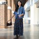 VEE25 spring outfit, slim casual floral skirt printed versatile midi skirt elegant skirt