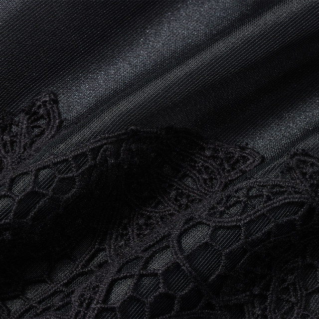 Hui Hui ink dyeing cotton lace lace magnolia hollow hook flowers stitching thin bag hip retro lower half skirt
