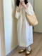 Ins casual temperament lazy loose long-sleeved dress for women in summer 2025 new large-size solid color long skirt