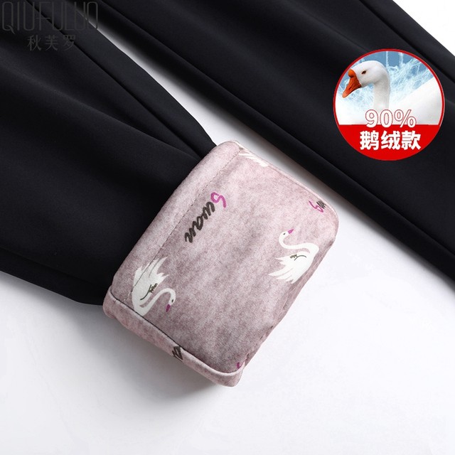 
Qiufuluo mommy goose down pants 2025 autumn and winter new style middle-aged and elderly women's down pants thickened warm trousers