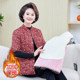 Middle-aged and elderly mothers half-sleeved shoulder pads and back protectors women's vest autumn and winter clothing plus velvet thickened cotton coat mid-sleeve floral cotton-padded jacket