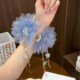 Summer tassel kiss flower butterfly clip 2025 new high-end blue flower hairpin hairpin for women on the back of the head