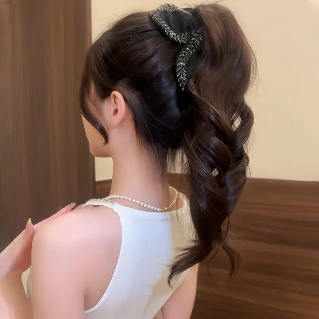 Light luxury style ball head wheat ear sparkling diamond triangle gripper 2025 new high-end full back head hairpin for women