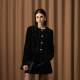 DIANA VEVINA new winter corrugated curly acetate velvet small fragrance style short jacket set