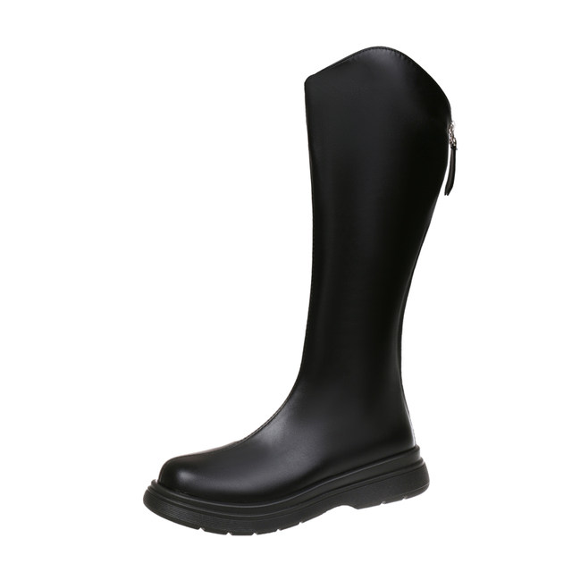 Long boots for women 2025 autumn and winter new style fat mm thick legs large tube circumference high tube thin knight v-mouth flat Martin boots