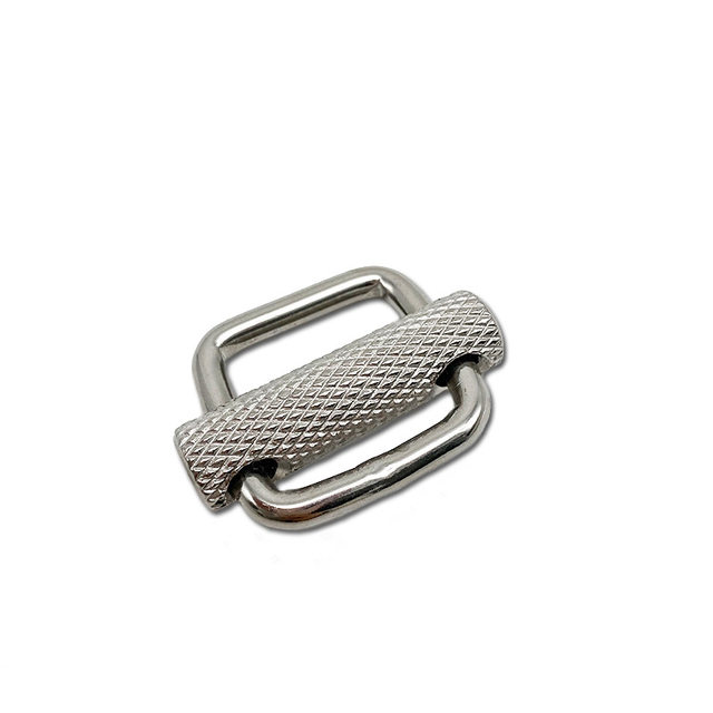 Stainless steel 316 knurled Japanese buckle 50mm adjustment strap accessories knurled belt buckle sliding webbing buckle