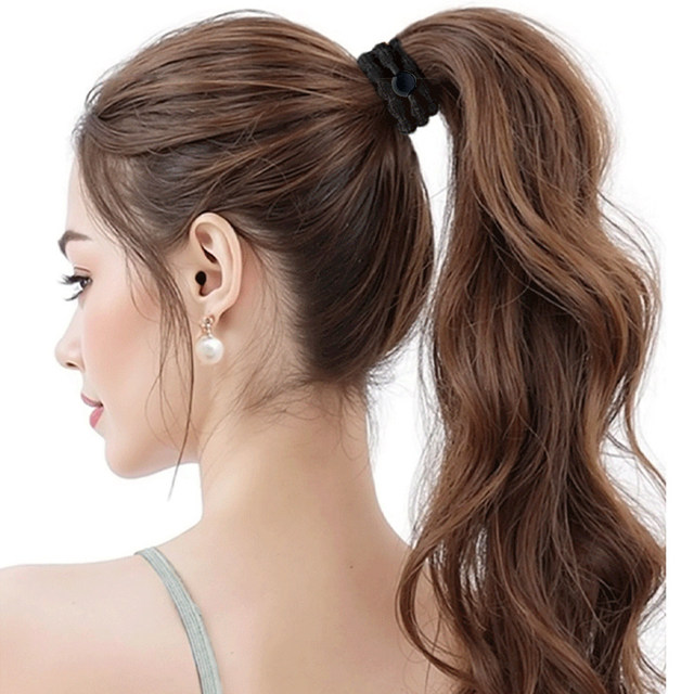 High elastic hair ring for women sports fitness high ponytail hair rope durable rubber band tie hair thick head rope not damage hair