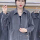 New autumn loose casual versatile solid color corduroy jacket middle-aged mother dress long-sleeved top large-size cardigan