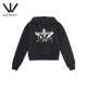Boy By Boy Spring Trendy Brand Women's Hooded Sweatshirt Pattern Print Crystal Decorative Cloth Pullover W04006