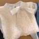 White polka dot bow tie long sleeve shirt shirt for women 2025 new hot summer light luxury high-end top