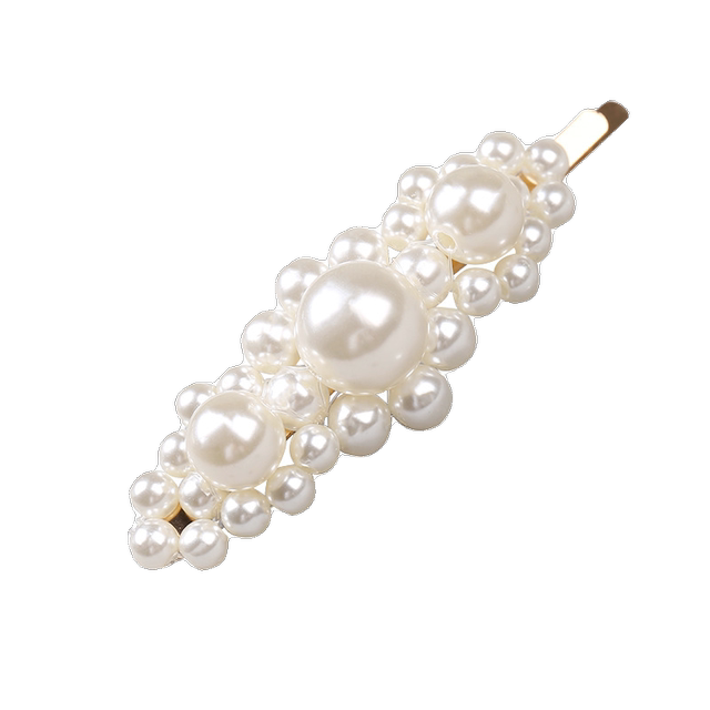 French temperament pearl hair clip for women Korean headdress side bb clip cute Korean style hair clip simple duckbill clip hair clip