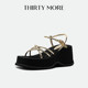 
Thirty More versatile thick-soled sandals for women 2025 new summer thin strap open-toe sandals Roman beach shoes