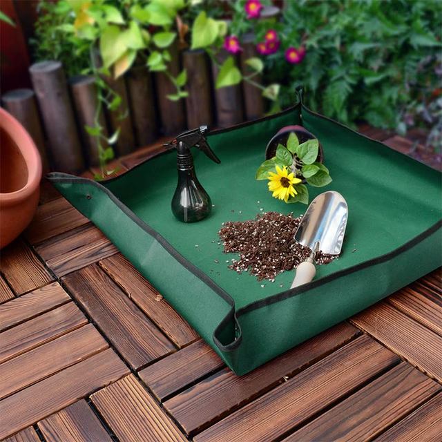 Gardening floor mat Oxford cloth balcony soil mat change basin waterproof thickening tool planting flowers change flowers and mixing soil and growing flowers
