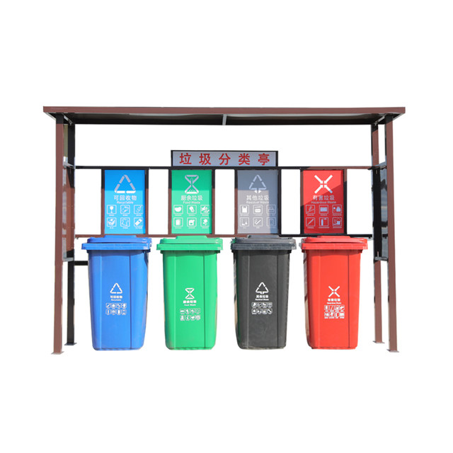 Outdoor garbage sorting kiosk, collection kiosk, customized community ...
