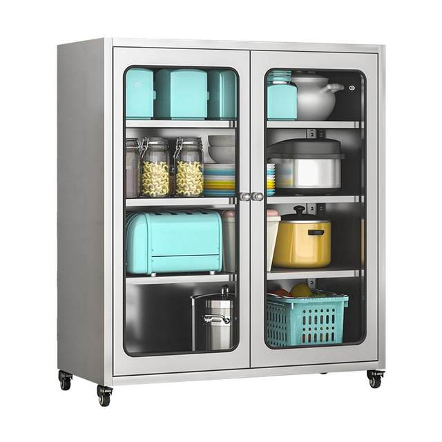 Stainless steel kitchen cupboard side cabinet restaurant storage cabinet cabinet cabinet storage cabinet household pot storage cabinet storage cabinet low cabinet