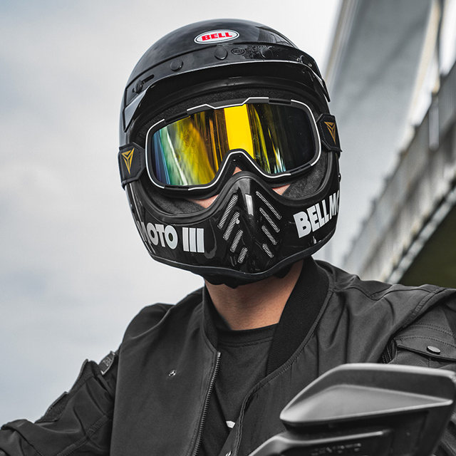 Modo Wolf Motorcycle Full Helmet Goggles Retro Cool Windproof Sand Off-Road Motorcycle Glasses Cycling Helmet Goggles
