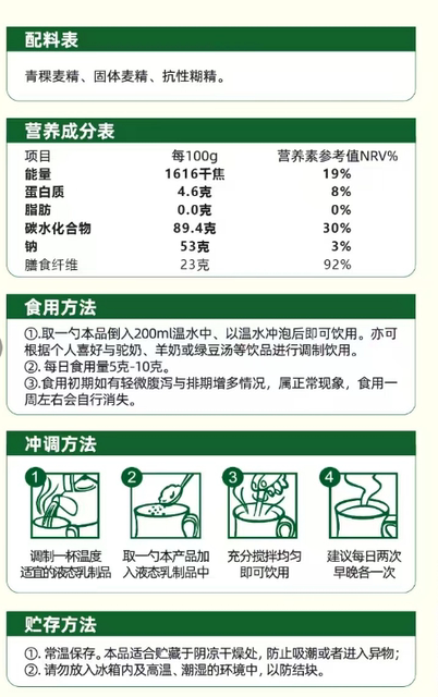 
Camel Milk Companion 200g*1 can of dietary fiber