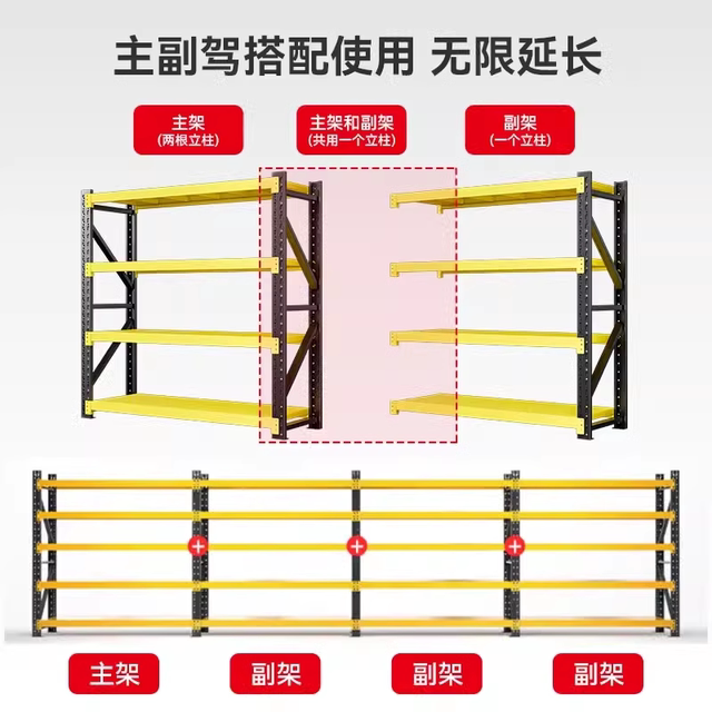 Shelf shelf multi-layer commercial shelf supermarket storage rack floor storage rack super load-bearing express display cabinet