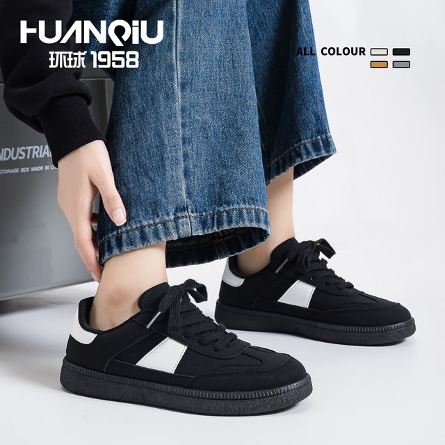 Global Moral Training Shoes for Women 2025 New Popular Black Shoes Women's Autumn and Winter Versatile Casual Niche Original Sneakers