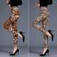 Spring and Autumn Leggings for Outer Wear Graffiti Sexy Leopard Print Women's Pants Elastic Trousers Thin Nine-Point Pants Large Size Trendy
