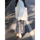 All-match splicing wasteland style wool skirt for women in autumn and winter 2025 slim plaid small a-line cake long skirt