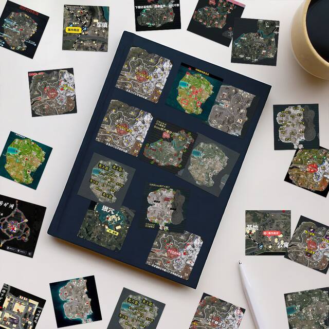Peace Elite Map Sticker Subway New Season Escape Guide DIY Phone Case Tablet Waterproof Sticker Paper