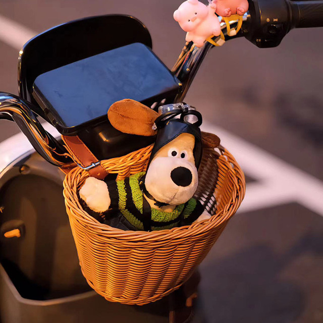 Electric car front hanging pocket waterproof car basket storage sundry ...