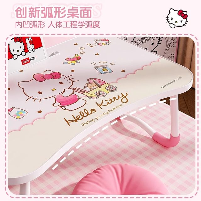 
Small table on the bed student computer desk writing desk dormitory folding table board lazy artifact children's bedroom cartoon study desk bay window small table board office desk